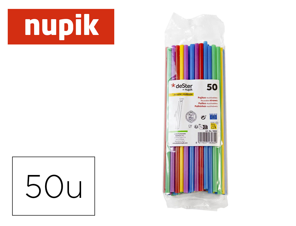 SORBETE NUPIK PAPEL RECICLABLE 100% BCO/KRAFT PAQUETE DE 50 UNIDADES